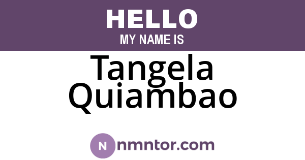 Tangela Quiambao