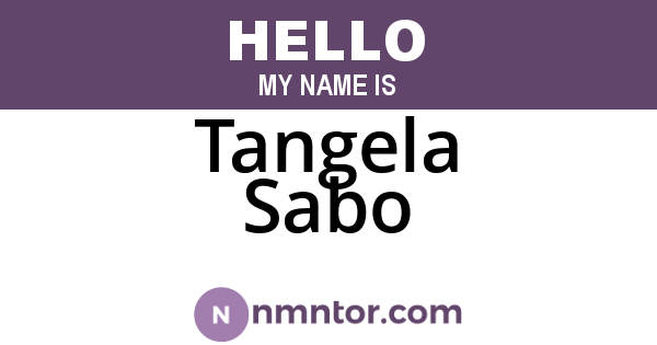 Tangela Sabo