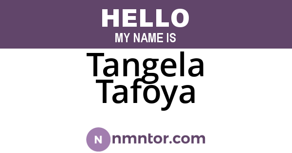 Tangela Tafoya