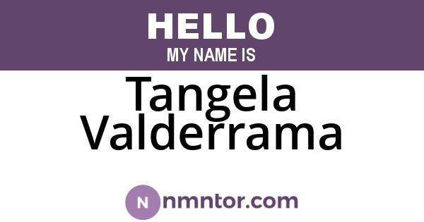 Tangela Valderrama
