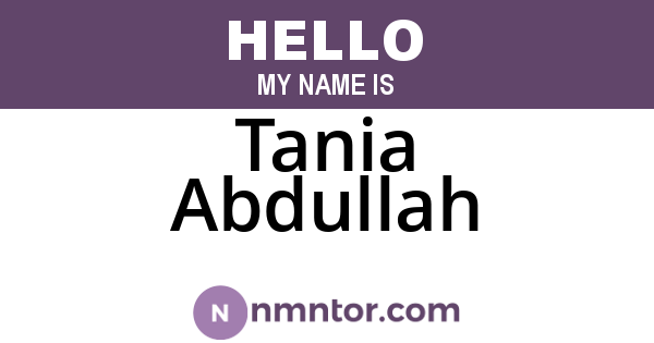 Tania Abdullah