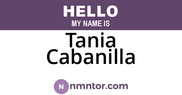 Tania Cabanilla