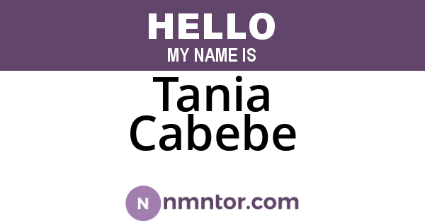 Tania Cabebe