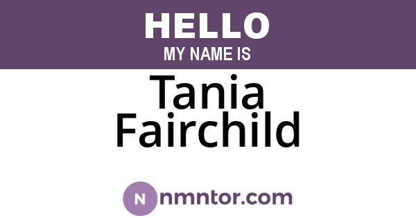 Tania Fairchild
