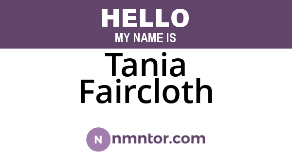Tania Faircloth