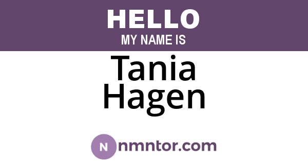 Tania Hagen