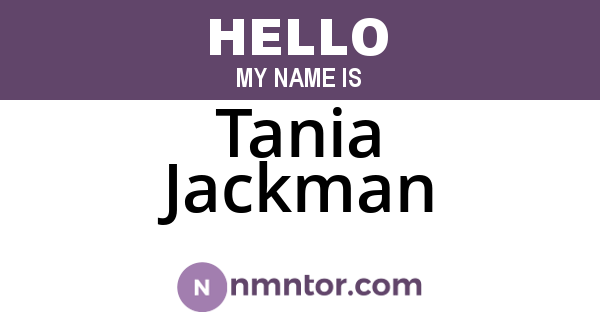 Tania Jackman