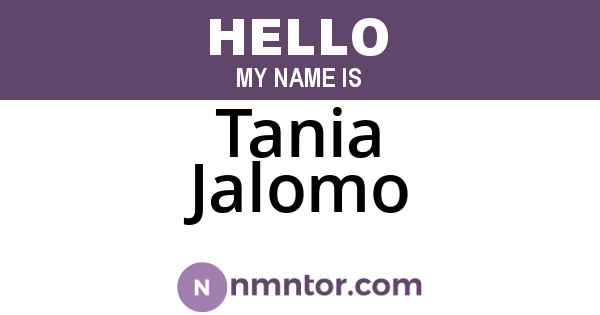 Tania Jalomo