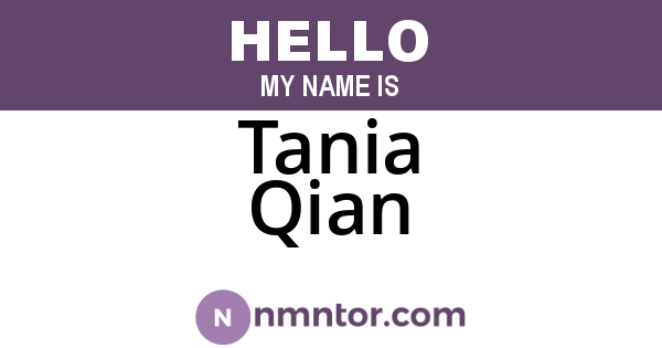 Tania Qian
