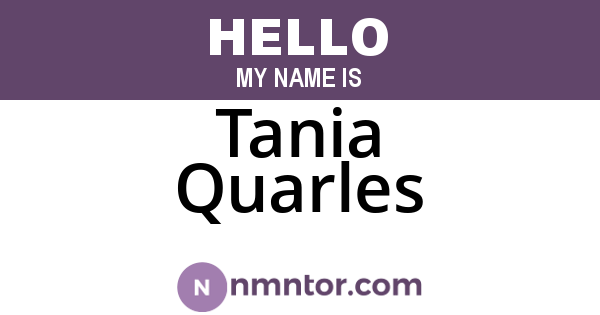 Tania Quarles