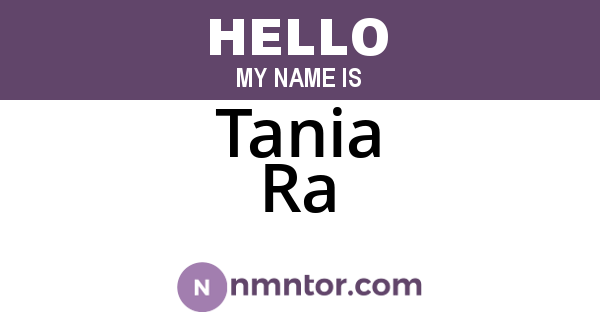 Tania Ra