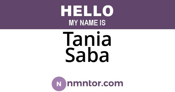 Tania Saba