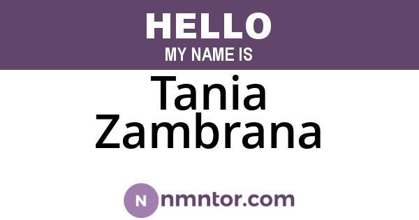 Tania Zambrana