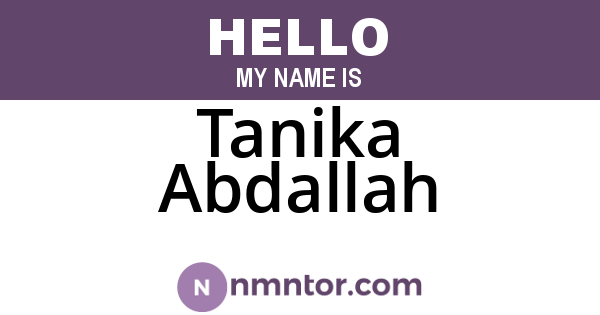 Tanika Abdallah