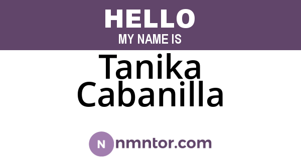 Tanika Cabanilla