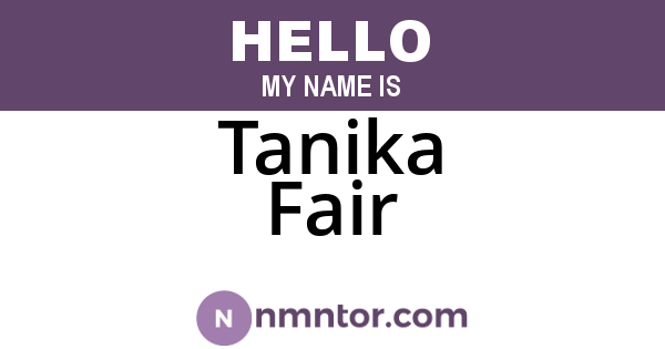 Tanika Fair