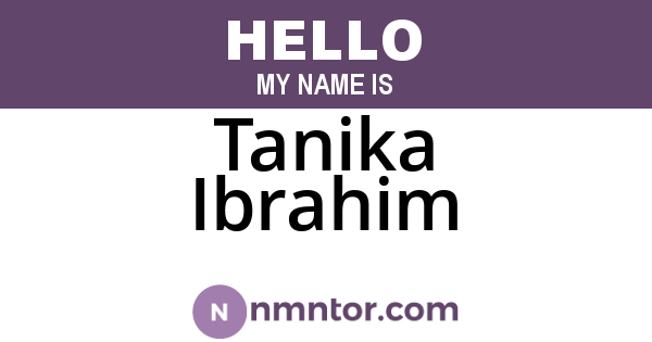 Tanika Ibrahim