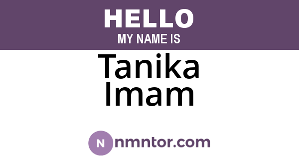 Tanika Imam
