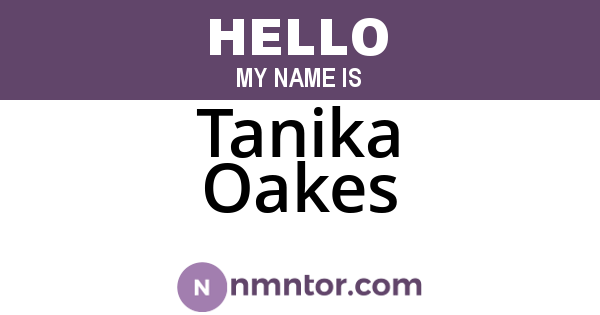 Tanika Oakes