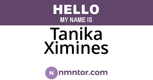 Tanika Ximines