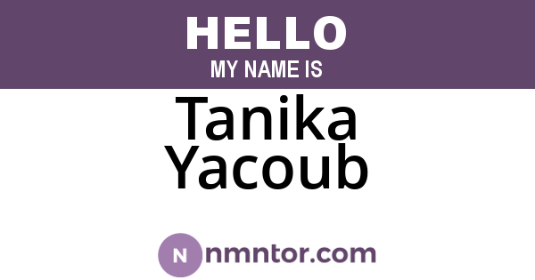 Tanika Yacoub