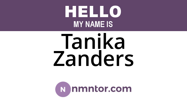 Tanika Zanders