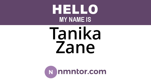 Tanika Zane