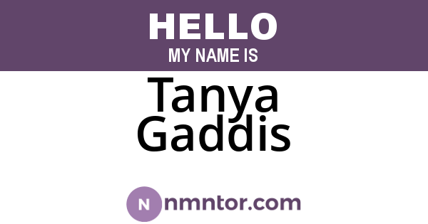 Tanya Gaddis