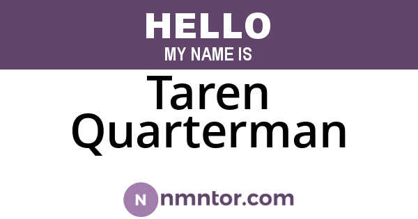 Taren Quarterman