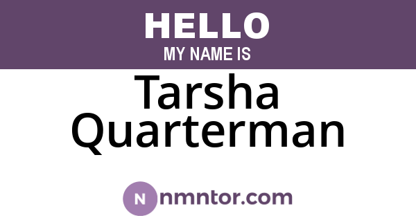 Tarsha Quarterman