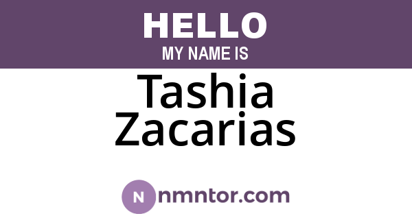 Tashia Zacarias