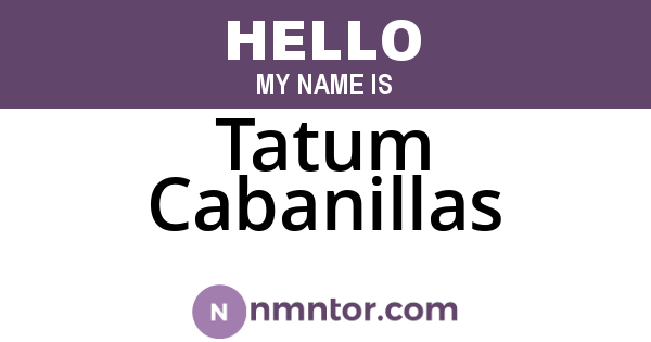 Tatum Cabanillas