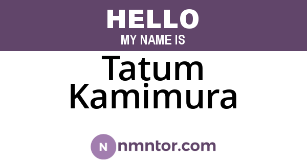 Tatum Kamimura