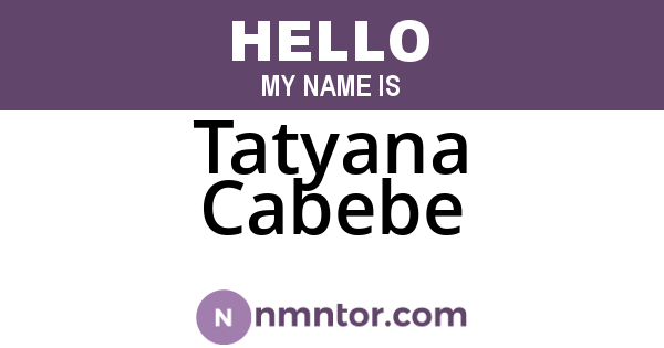 Tatyana Cabebe