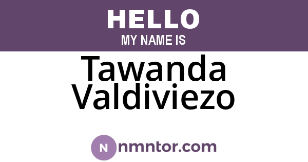 Tawanda Valdiviezo