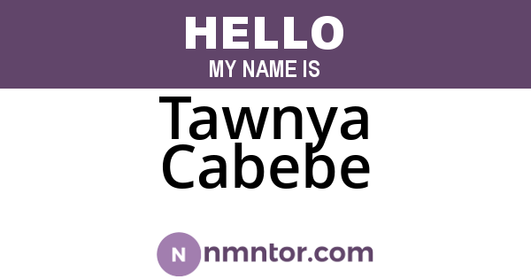 Tawnya Cabebe