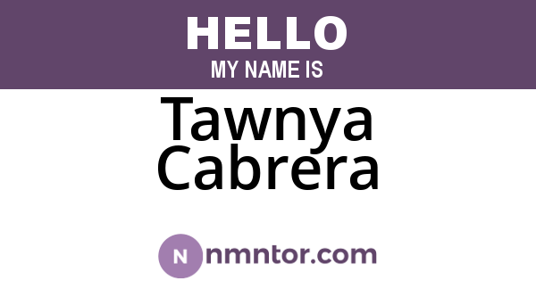 Tawnya Cabrera