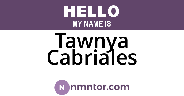 Tawnya Cabriales