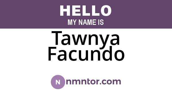 Tawnya Facundo