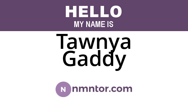 Tawnya Gaddy