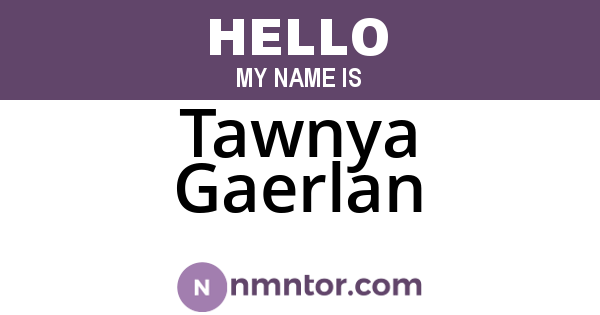 Tawnya Gaerlan
