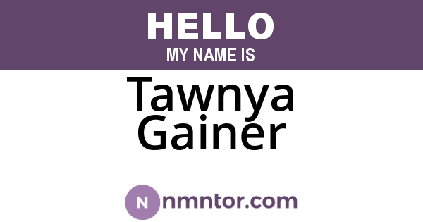 Tawnya Gainer