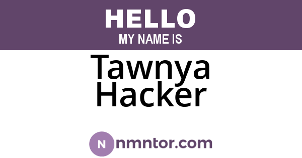 Tawnya Hacker