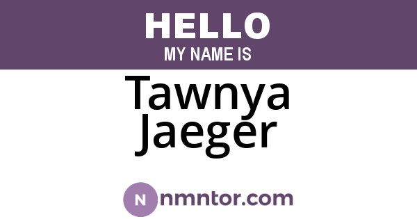Tawnya Jaeger