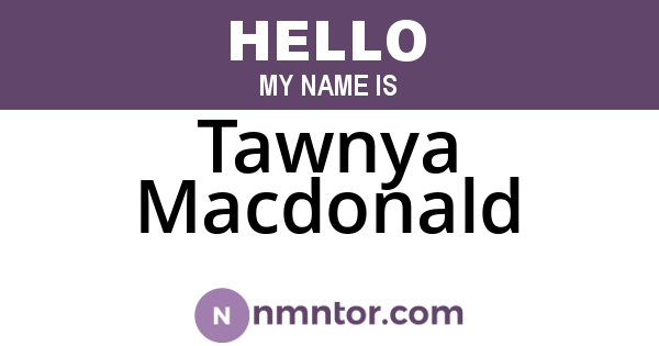 Tawnya Macdonald