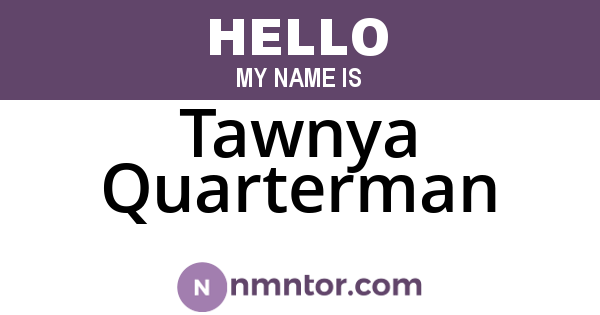 Tawnya Quarterman