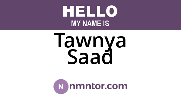 Tawnya Saad