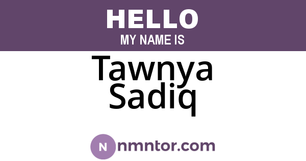 Tawnya Sadiq