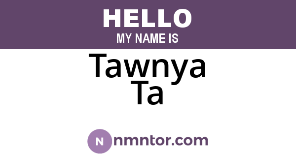 Tawnya Ta
