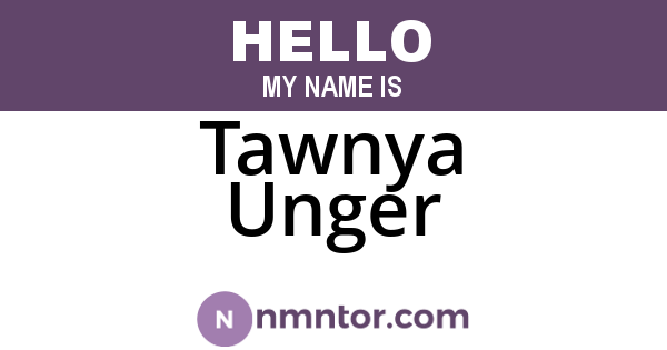 Tawnya Unger